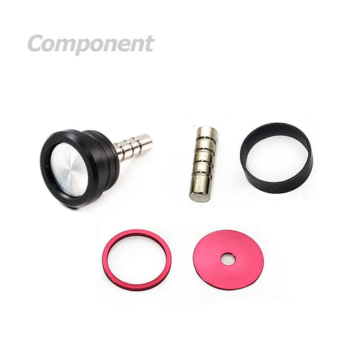 Rod Butt Cap made of Enforced ABS with Brass Screw (E25-SCA)