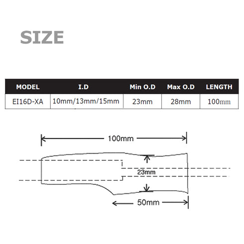 EVA Rear Grip for Fuji IPS16 Reel Seats (EI16D-XA)