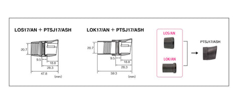 Fuji PTS17 Reel Seats Nut (PTSJ17/ASH-BL) - Black