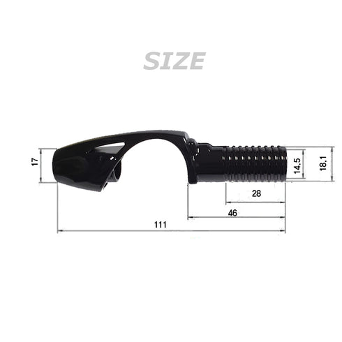 Spinning Reel Seats (RFSA16-BL) - Black, Nut included