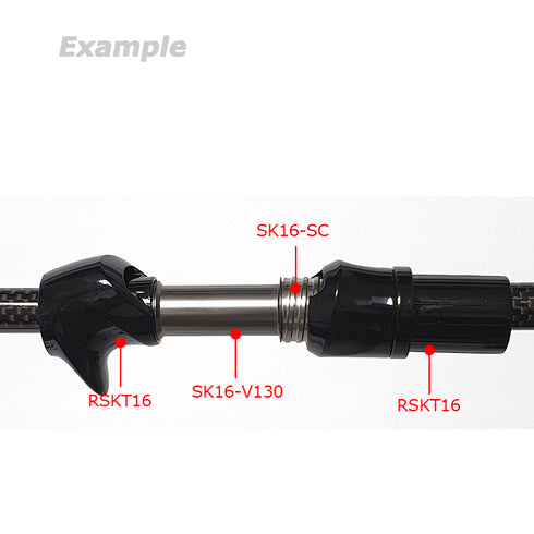 Split Casting Reel Seats (RSKT16-BL) - Black, Nut Included