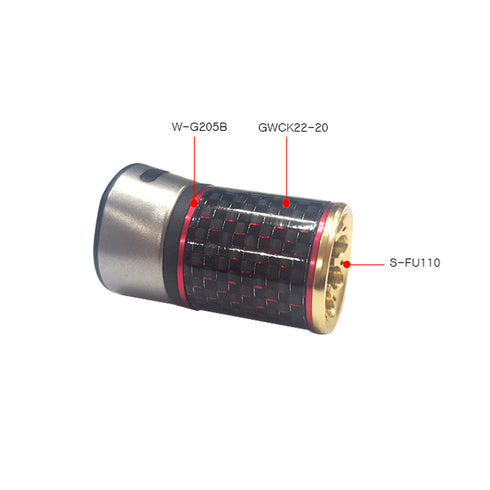 Carbon Winding Check Pipe for FUJI KDPS-16 nut (CK22-20) - L 20mm